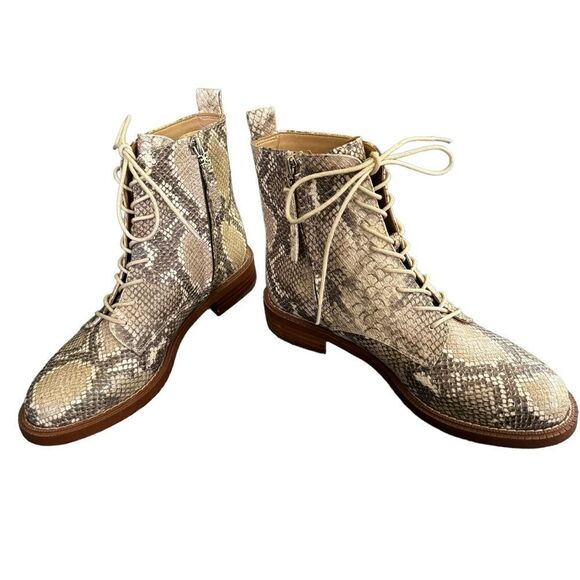 Sam Edelman Nina Womens Leather Ankle Lace-Up Boot 7 - Picture 2 of 7